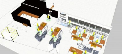 QING esettanulmány: A 3D szimulációs technológia egy arcmaszk gyár felállításához a COVID-19 idején