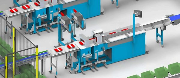 A Hollander Techniek a Visual Components segítségével tervezett automatizált, egyedi ételcsomagoló rendszert